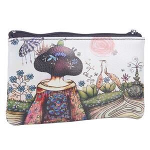 Artistic Vegan Leather FOB Holder | Geisha Graphic